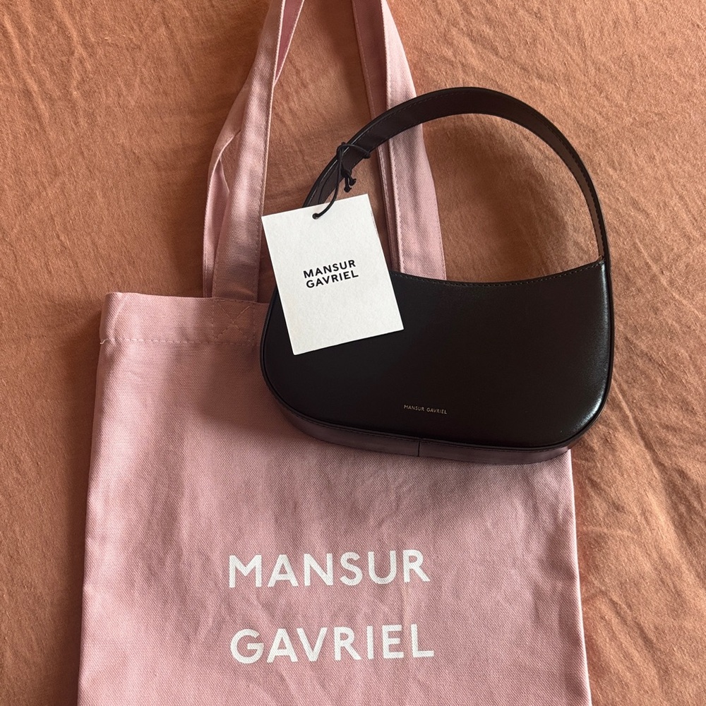 Mansur Gavriel Black Leather Shoulder Bag